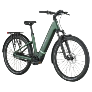 Escape the traffic jams and enjoy easy riding through town with the Sub Tour 10 Wave E-Bike. The step-through design makes it easy to get onboard, and it's a frame design that anyone in the family can enjoy. The power that makes Sub Tour 10 a go-to urban E-Bike comes from Bosch’s quiet Performance PX motor and 800Wh battery. When you get going, accelerations are smooth. When you reach an incline, Sub Tour digs deep so you don’t have to. And when you’re navigating the route, handling and power delivery feel natural, just like a traditional bike. There’s no situation Sub Tour can’t handle, whether it’s a commute to work, a big day running errands, or skipping town for a lazy weekend afternoon under the sun. Its rear rack can also carry up to 25kg—including an optional kids’ seat. This Sub Tour uses a hidden gear cluster in the rear hub, which extends the lifespan of the drivetrain and means less maintenance for you as well. And out front, a suspension fork makes rough roads a piece of cake.
