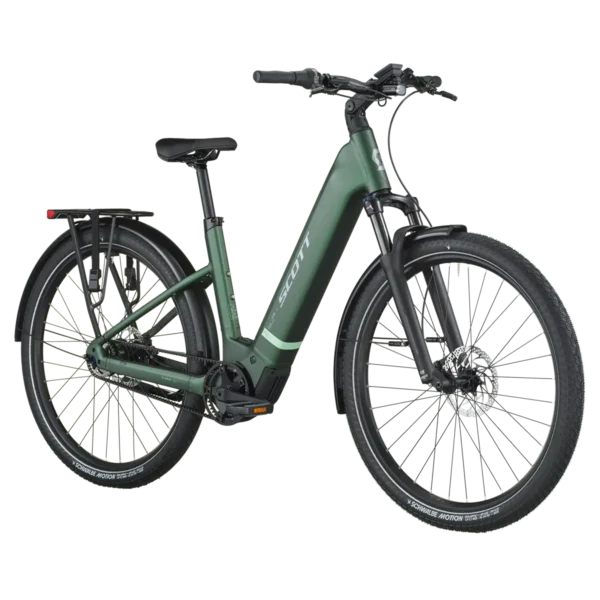 Escape the traffic jams and enjoy easy riding through town with the Sub Tour 10 Wave E-Bike. The step-through design makes it easy to get onboard, and it's a frame design that anyone in the family can enjoy. The power that makes Sub Tour 10 a go-to urban E-Bike comes from Bosch’s quiet Performance PX motor and 800Wh battery. When you get going, accelerations are smooth. When you reach an incline, Sub Tour digs deep so you don’t have to. And when you’re navigating the route, handling and power delivery feel natural, just like a traditional bike. There’s no situation Sub Tour can’t handle, whether it’s a commute to work, a big day running errands, or skipping town for a lazy weekend afternoon under the sun. Its rear rack can also carry up to 25kg—including an optional kids’ seat. This Sub Tour uses a hidden gear cluster in the rear hub, which extends the lifespan of the drivetrain and means less maintenance for you as well. And out front, a suspension fork makes rough roads a piece of cake.
