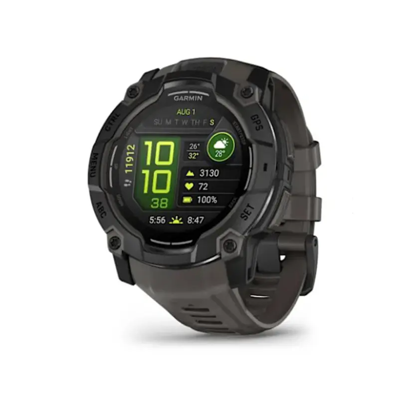 Garmin Instinct® 3 – 50 mm, AMOLED - Preto com bracelete carvão